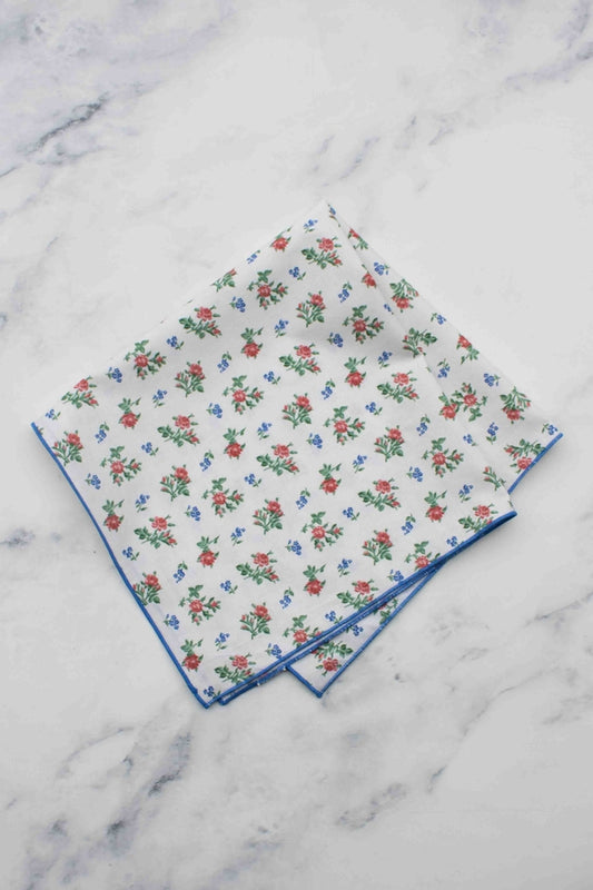 Vintage Floral Cotton Scarf