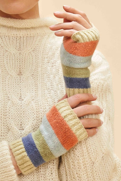 Fingerless Mittens - Lilia Pastel