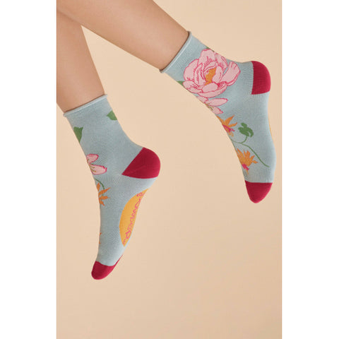 Ankle Sock - Tropical Flora Ice