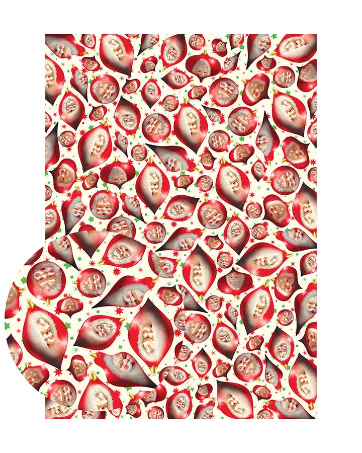 Creepy Santa Gift Wrap (or Poster) - Set/3