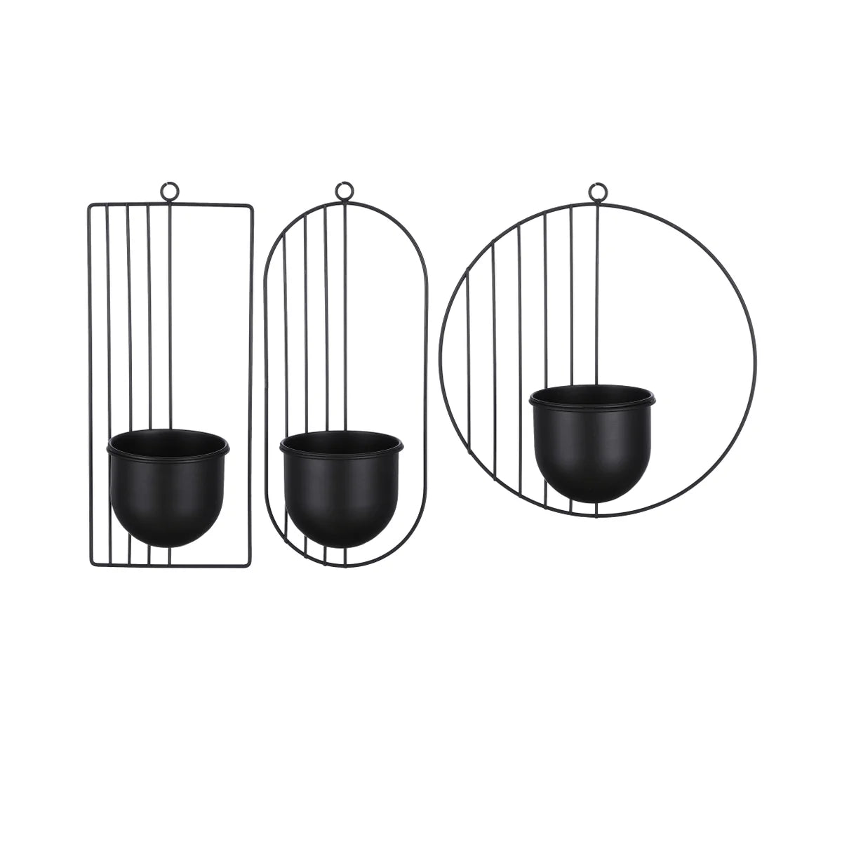 Burel Wall Pot - Black