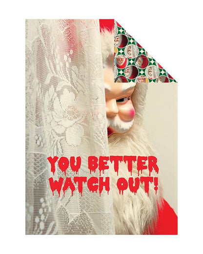 Creepy Santa Gift Wrap (or Poster) - Set/3