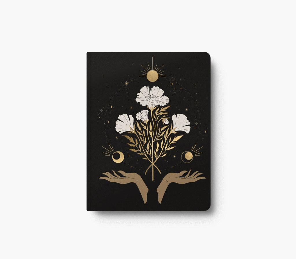 Celestial Flowers Layflat Notebook - Medium