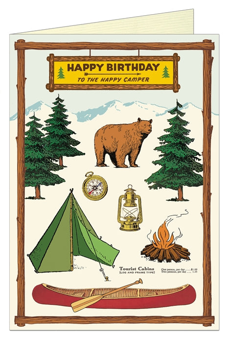 Camping Happy Birthday Card