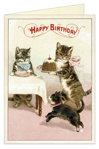 Cat Dinner Birthday Card