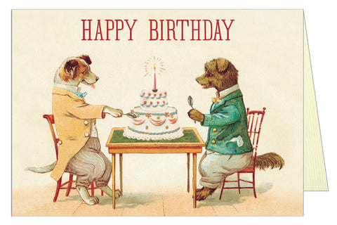 Dogs Birthday Cake Card