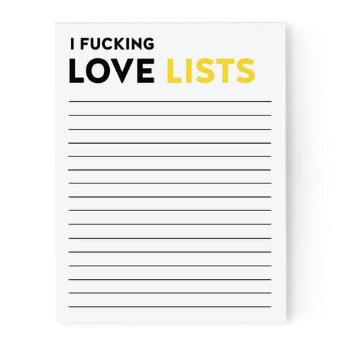Fucking Love Lists Notepad