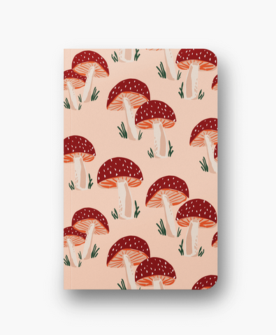 Peach Mushrooms Layflat Notebook - Small