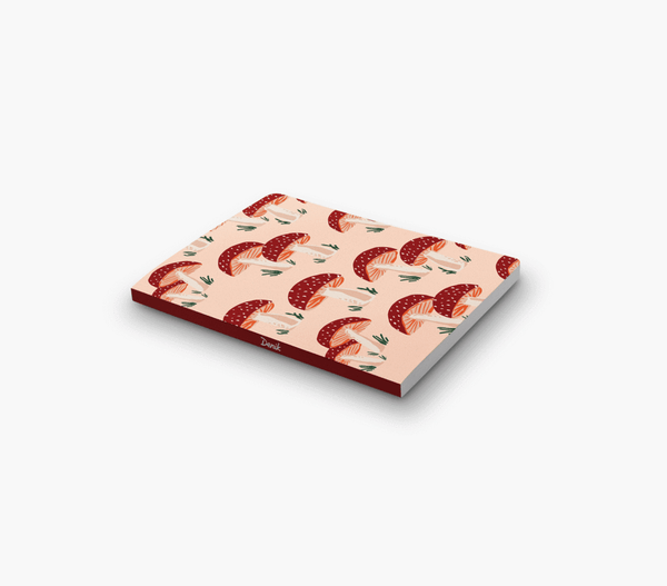 Peach Mushrooms Layflat Notebook - Small