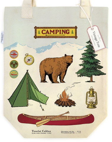 Cavallini Tote Bag - Camping
