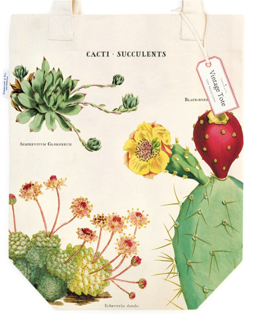 Cavallini Tote Bag - Cacti & Succulents