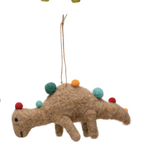 Felted Dinosaur Ornament