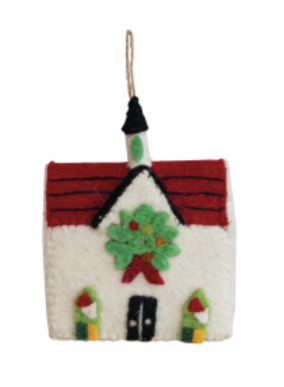 Felted House Ornament - 5 Styles