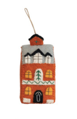 Felted House Ornament - 5 Styles