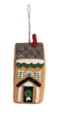 Felted House Ornament - 5 Styles