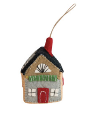 Felted House Ornament - 5 Styles