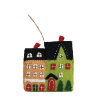 Felted House Ornament - 5 Styles