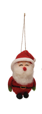 Felted Snowman/Santa Ornament - 4 Styles