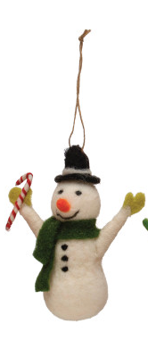 Felted Snowman/Santa Ornament - 4 Styles