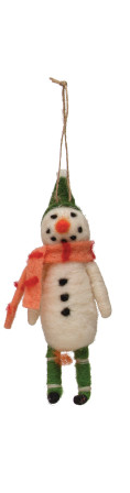 Felted Snowman/Santa Ornament - 4 Styles