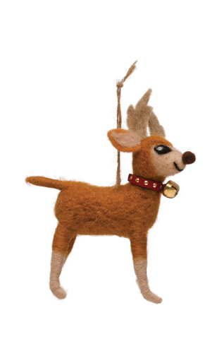 Felted Deer Ornament - 2 Styles