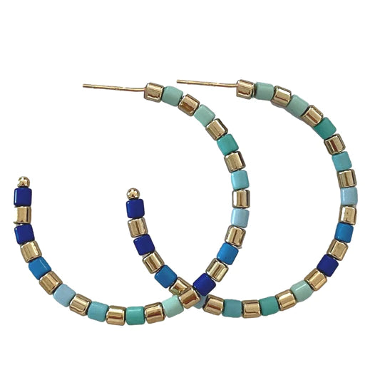 Blue Ombre Hoops