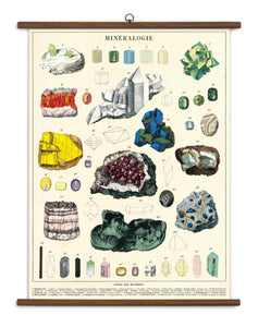 Vintage Mineralogy Chart