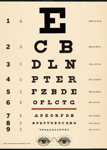 Eye Exam Chart Poster Wrap
