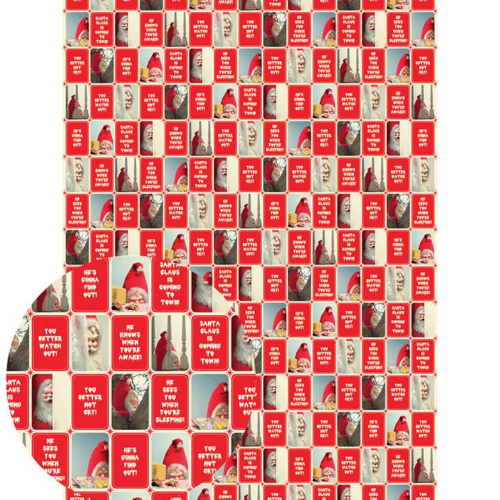 Creepy Santa Gift Wrap (or Poster) - Set/3