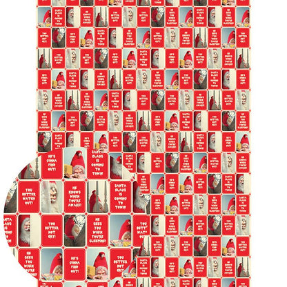 Creepy Santa Gift Wrap (or Poster) - Set/3
