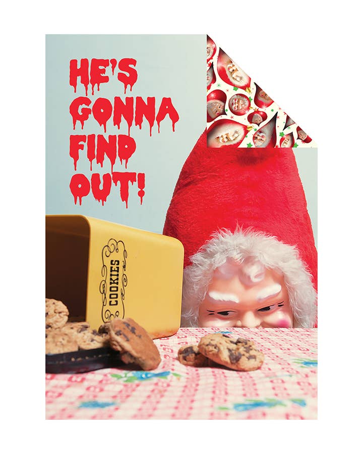 Creepy Santa Gift Wrap (or Poster) - Set/3