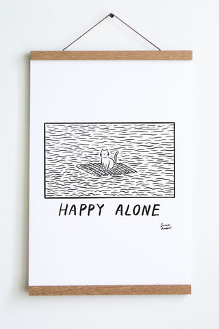 Happy Alone (Raft) Print