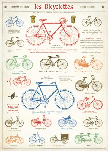 Les Bicyclettes Poster Wrap