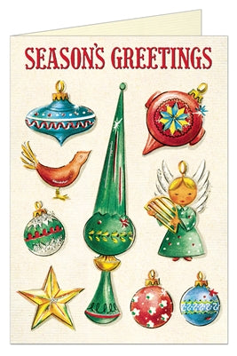 Vintage Christmas Ornaments Card