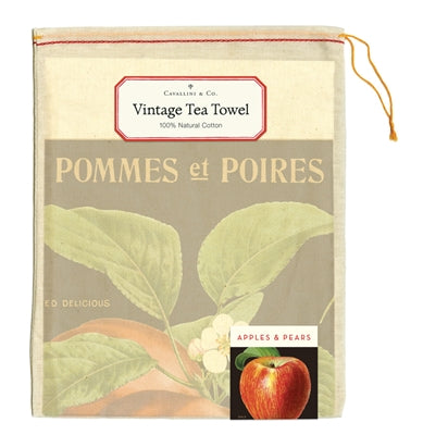 Apples + Pears Tea Towel - Cavallini