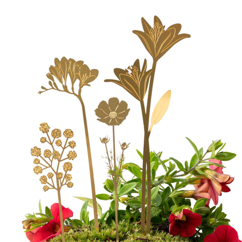 Bloom Bouquet - Brass Plant Decoration