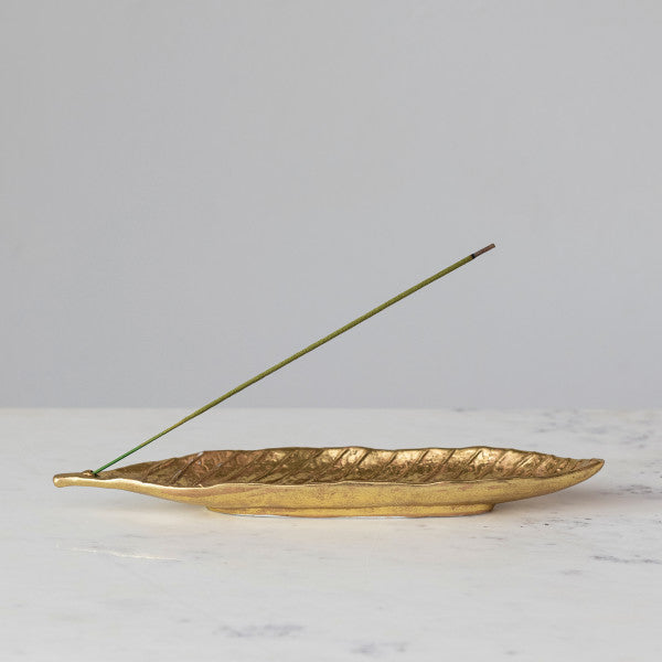 Gold Leaf Incense Burner