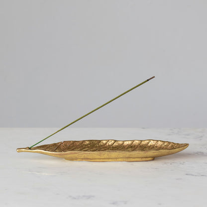 Gold Leaf Incense Burner