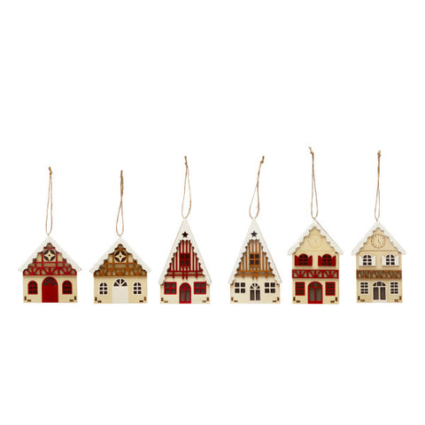 LED Pine Cottage Ornaments - 6 Styles