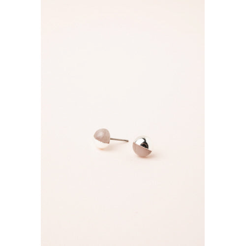 Dipped Stone Studs - Silver