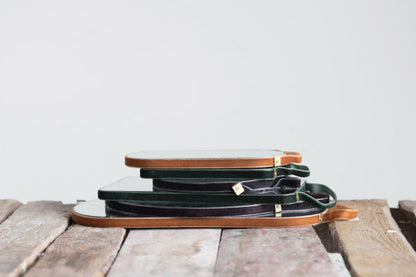 Velvet Edged Hanging Mirrors