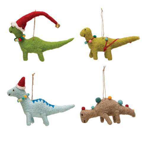 Felted Dinosaur Ornament - 4 Styles