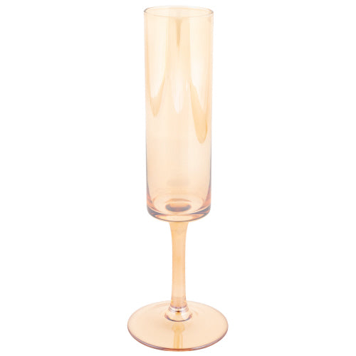 Mid Century Champagne Flute - Amber