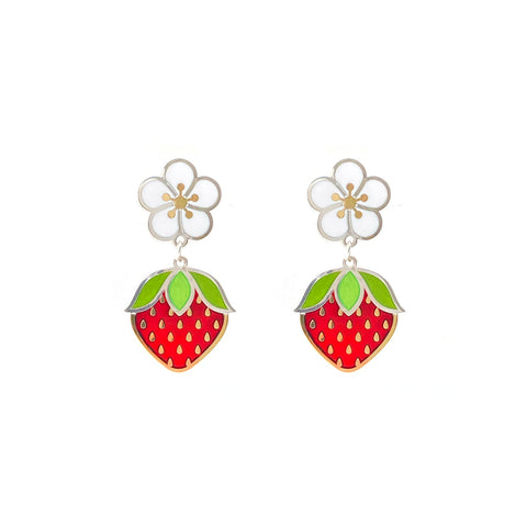 Wild Strawberry Earrings