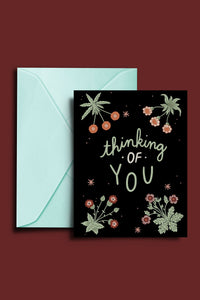 Thinking Of You (Morris Flowers) Card