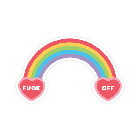 Fuck Off Rainbow Sticker